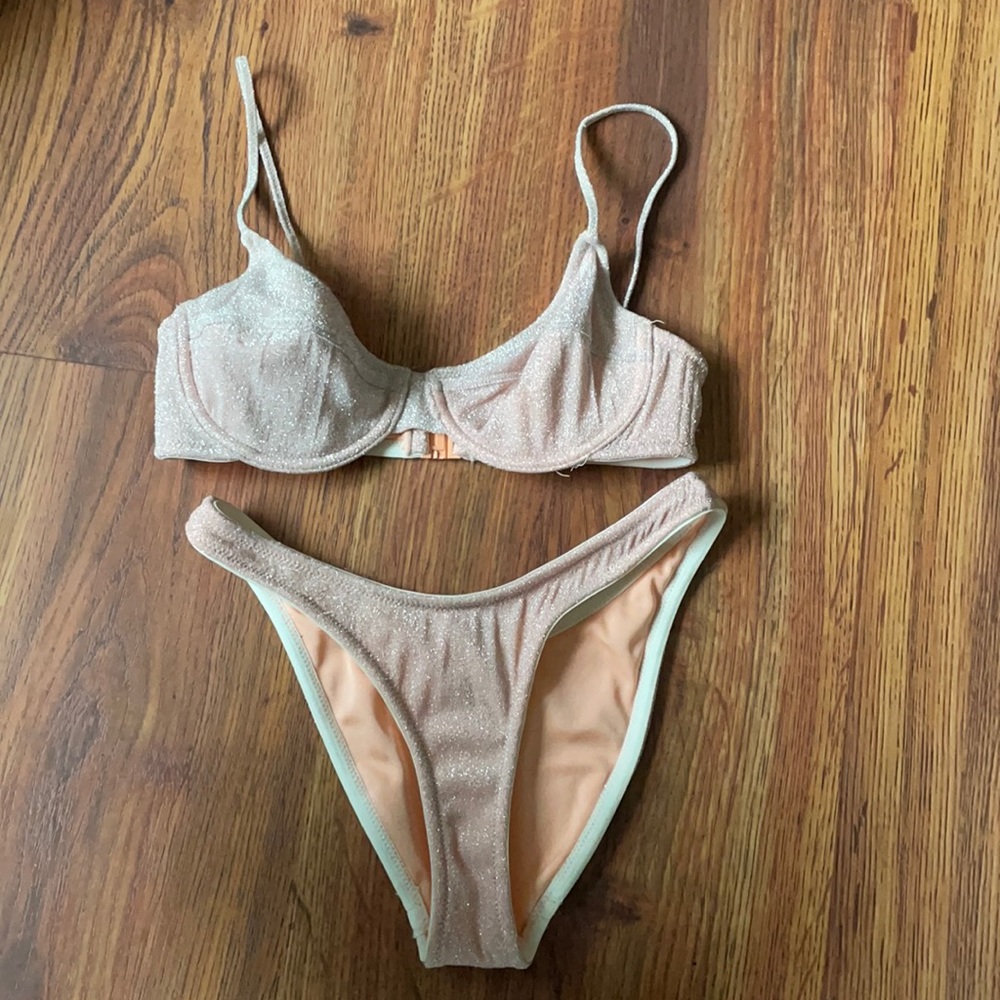 SOLD Triangl Lina Blush Sparkle Bikini